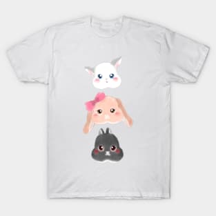 BSC Vertical Line | Rabbit Head | Bunniesmee T-Shirt